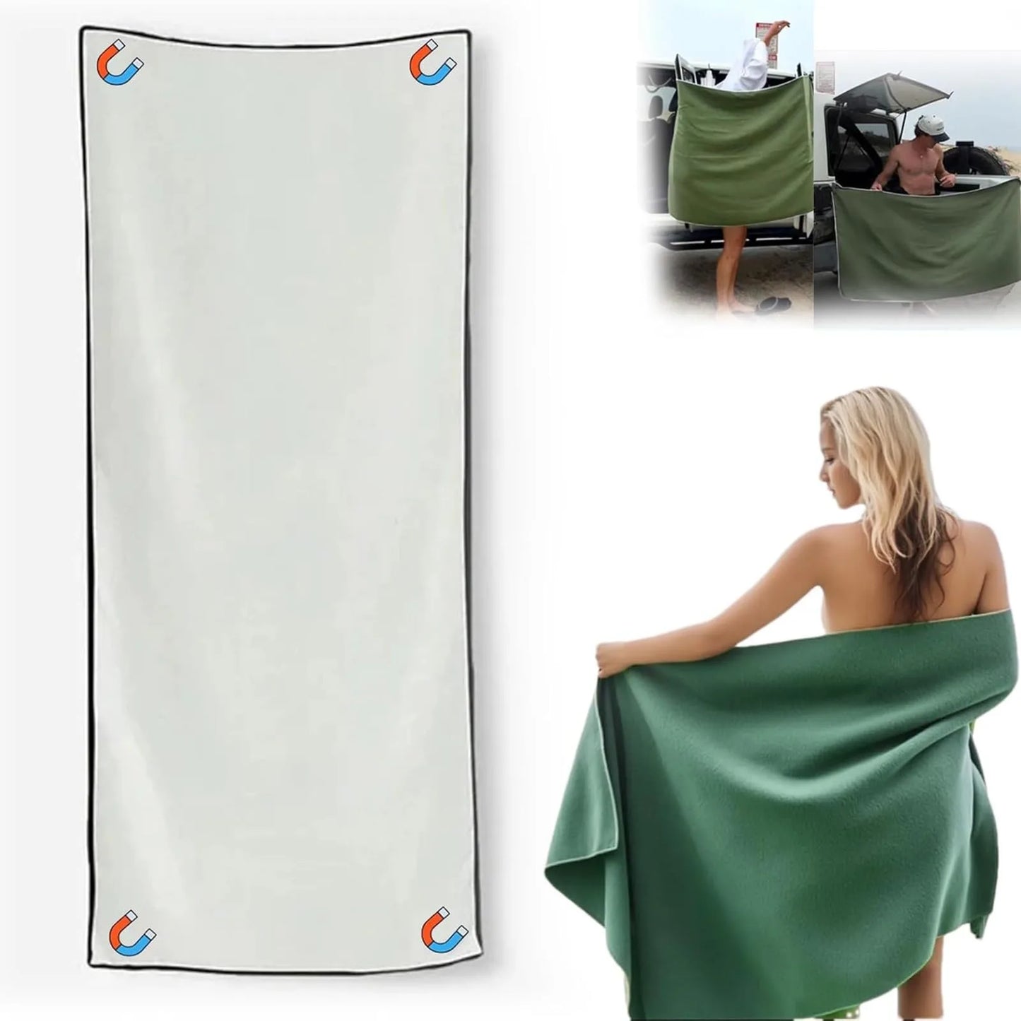 Serviette bainchic aimanté