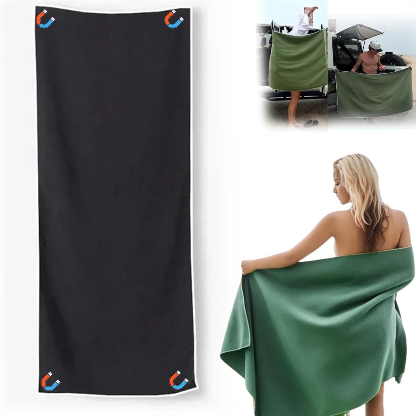 Serviette bainchic aimanté